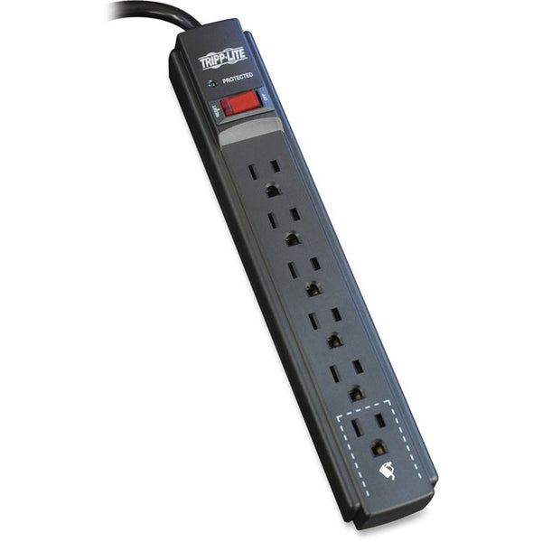 Tripp Lite Surge Protector Power Strip 120V 6 Outlet 6' Cord 790 Joule Black - American Tech Depot