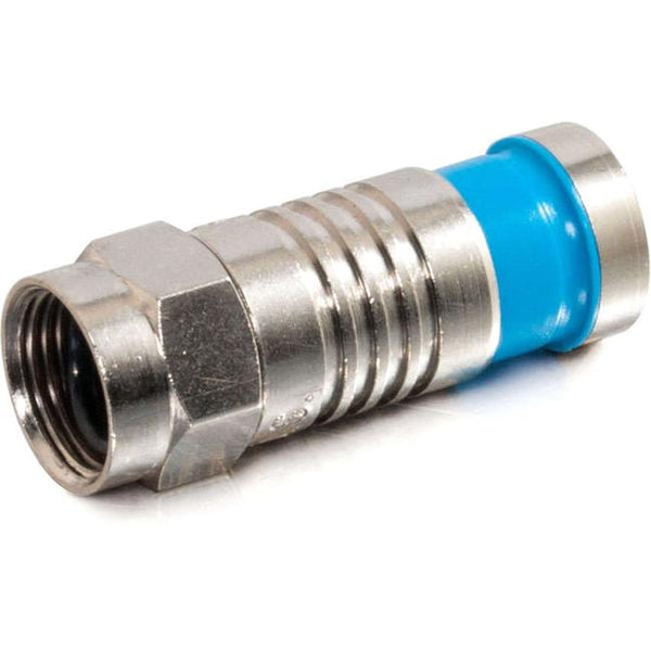 C2G RG6 Quad Compression F-Type Connector with O-Ring - 50pk - American Tech Depot
