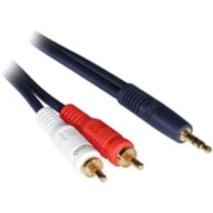 C2G 3ft Velocity One 3.5mm Stereo Male to Two RCA Stereo Male Y-Cable - American Tech Depot