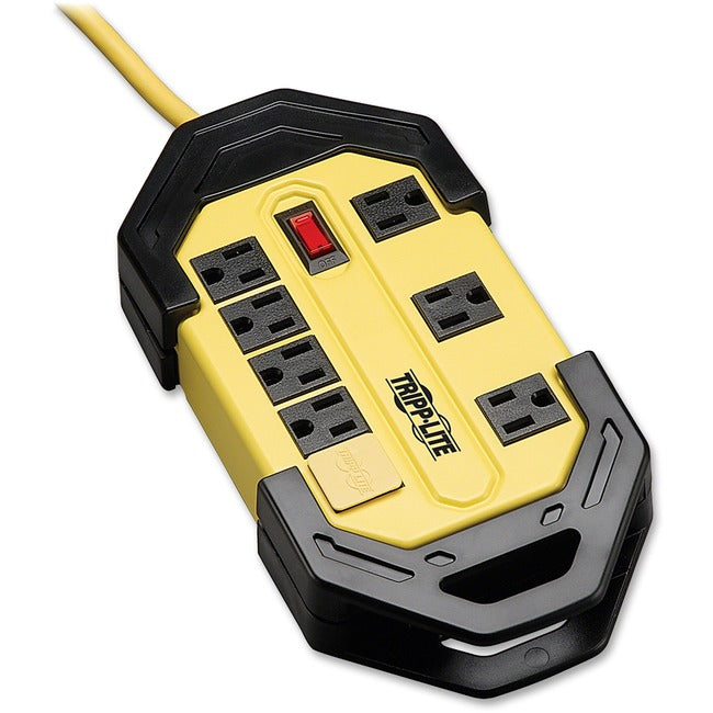 Tripp Lite Safety Power Strip w- 8 out GFCI Plug OSHA Yellow 12' Cord
