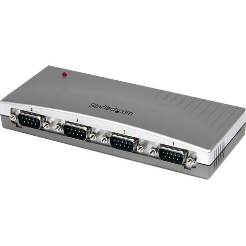 StarTech.com USB to Serial Adapter Hub - 4 Port - Bus Powered - DB9 (9-pin) - USB Serial - FTDI USB to Serial Adapter - American Tech Depot