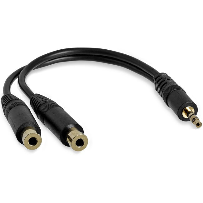 StarTech.com Stereo Splitter Cable - Phono Stereo 3.5mm (M) - Phono 2x Stereo (F) - 6in - American Tech Depot