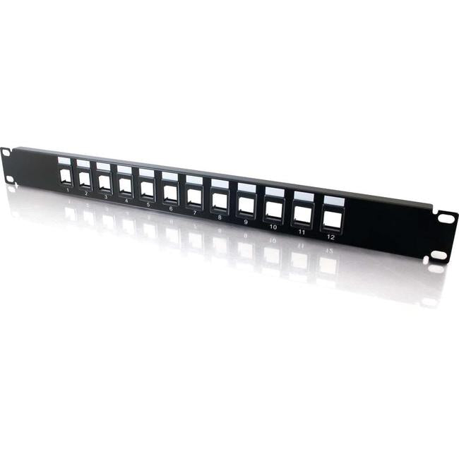 C2G 12-Port Blank Keystone-Multimedia Patch Panel