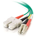C2G-3m LC-SC 62.5-125 OM1 Duplex Multimode PVC Fiber Optic Cable - Green - American Tech Depot