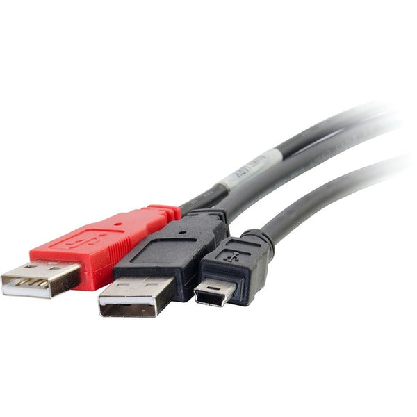 C2G 6ft USB 2.0 One Mini-b Male to Two A Male Y-Cable - American Tech Depot