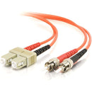 C2G-2m SC-ST 62.5-125 OM1 Duplex Multimode PVC Fiber Optic Cable (LSZH) - Orange - American Tech Depot