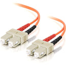 C2G 3m SC-SC 62.5-125 OM1 Duplex Multimode PVC Fiber Optic Cable (LSZH) - Orange