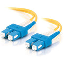 C2G-2m SC-SC 9-125 OS1 Duplex Singlemode Fiber Optic Cable (Plenum-Rated) - Yellow