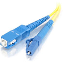 C2G-3m LC-SC 9-125 OS1 Simplex Singlemode PVC Fiber Optic Cable - Yellow - American Tech Depot
