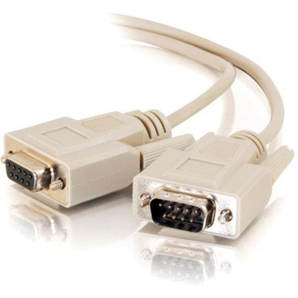 C2G 100ft DB9 M-F Extension Cable - Beige - American Tech Depot