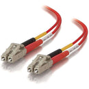 C2G-1m LC-LC 50-125 OM2 Duplex Multimode PVC Fiber Optic Cable - Red - American Tech Depot