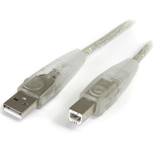 StarTech.com - Transparent USB 2.0 cable - 4 pin USB Type A (M) - 4 pin USB Type B (M) - ( USB - Hi-Speed USB ) - 10 ft - American Tech Depot