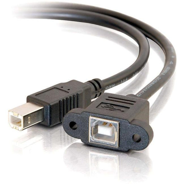 C2G 1.5ft Panel-Mount USB 2.0 B Female to B Male Cable - American Tech Depot