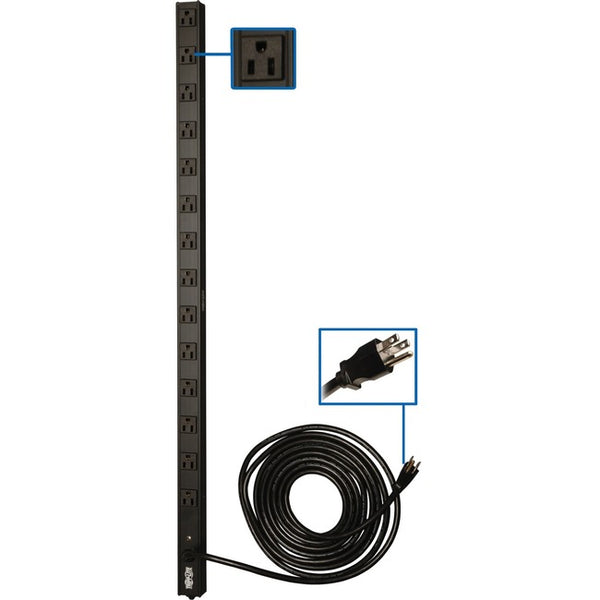 Tripp Lite PDU Basic 120V 15A 5-15R 14 Outlet 5-15P Vertical 0URM - American Tech Depot