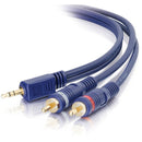 C2G 50ft Velocity One 3.5mm Stereo Male to Two RCA Stereo Male Y-Cable - American Tech Depot