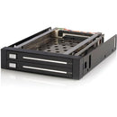 StarTech.com 2 Drive 2.5in Trayless Hot Swap SATA Mobile Rack Backplane - Storage bay adapter - black - American Tech Depot