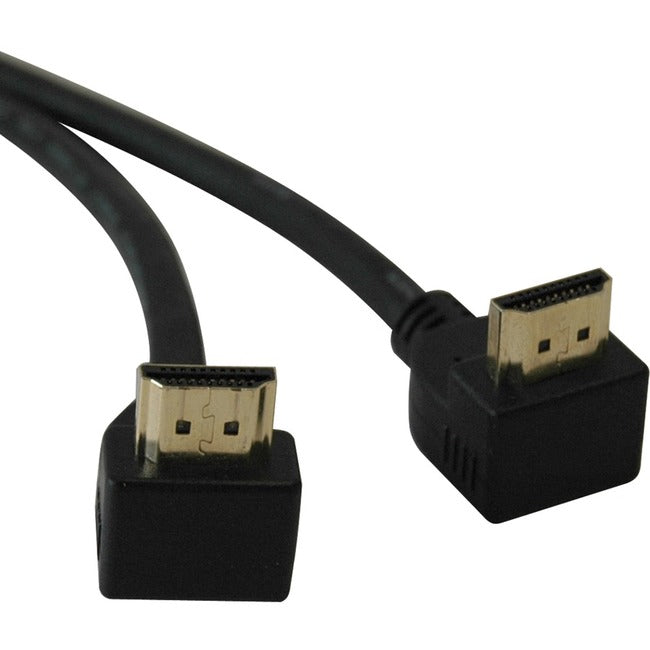 Tripp Lite 6ft High Speed HDMI Cable Digital Video with Audio 2 Right Angle Connectors 4K x 2K M-M 6' - American Tech Depot