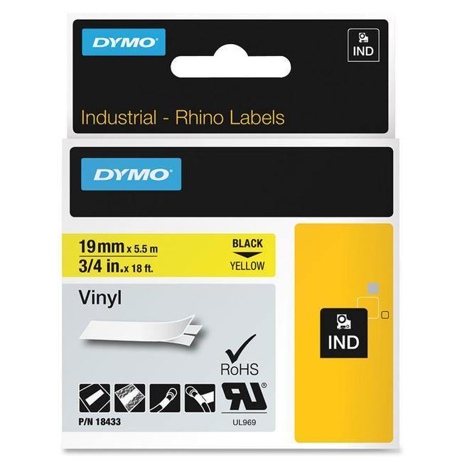 Dymo Colored Industrial Rhino Vinyl Labels - American Tech Depot