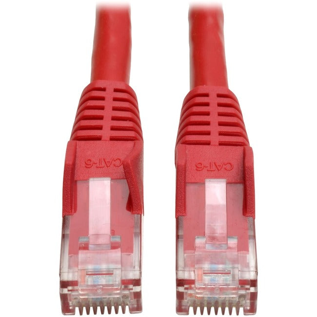 Tripp Lite 1ft Cat6 Gigabit Snagless Molded Patch Cable RJ45 M-M Red 1' - American Tech Depot