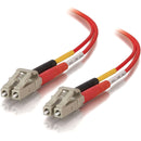 C2G 2m LC-LC 50-125 OM2 Duplex Multimode PVC Fiber Optic Cable - Red - American Tech Depot