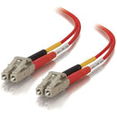 C2G-10m LC-LC 50-125 OM2 Duplex Multimode PVC Fiber Optic Cable - Red
