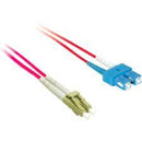 C2G-2m LC-SC 50-125 OM2 Duplex Multimode PVC Fiber Optic Cable - Red - American Tech Depot