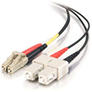 C2G-3m LC-SC 62.5-125 OM1 Duplex Multimode PVC Fiber Optic Cable - Black - American Tech Depot