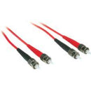 C2G-1m ST-ST 62.5-125 OM1 Duplex Multimode PVC Fiber Optic Cable - Red - American Tech Depot