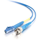 C2G-2m LC-ST 9-125 OS1 Simplex Singlemode PVC Fiber Optic Cable - Blue - American Tech Depot