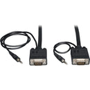 Tripp Lite 50ft VGA Coax Monitor Cable with Audio and RGB High Resolution HD15 3.5mm M-M 50' - American Tech Depot
