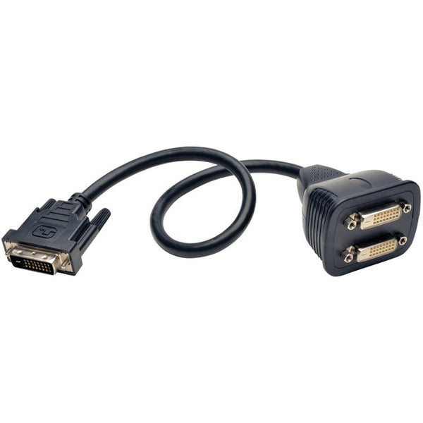 Tripp Lite 1ft DVI Y Splitter Video Monitor Cable DVI-D M-2xF 1' - American Tech Depot