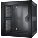 Schneider Electric NetShelter WX 13U w-Threaded Hole Vertical Mounting Rail Vented Front Door Black