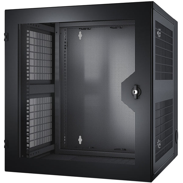 Schneider Electric NetShelter WX 13U w-Threaded Hole Vertical Mounting Rail Vented Front Door Black