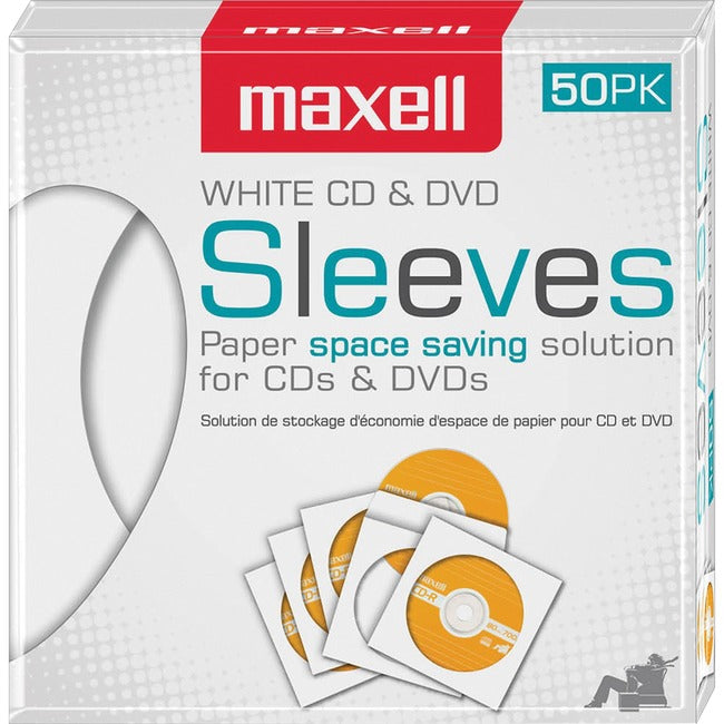 Maxell White CD - DVD Sleeves