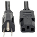 Tripp Lite 2ft Computer Power Cord Cable 5-15P to C13 Heavy Duty 15A 14AWG 2' - American Tech Depot
