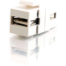 C2G Snap-In USB A-A Female Keystone Insert Module - White - American Tech Depot