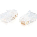 C2G RJ45 Cat5 8x8 Modular Plug for Flat Stranded Cable - 25pk - American Tech Depot