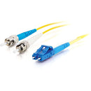 C2G-6m LC-ST 9-125 OS1 Simplex Singlemode PVC Fiber Optic Cable - Yellow - American Tech Depot