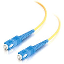 C2G-20m SC-SC 9-125 OS1 Simplex Singlemode PVC Fiber Optic Cable - Yellow - American Tech Depot