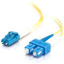 C2G-30m LC-SC 9-125 OS1 Duplex Singlemode Fiber Optic Cable (Plenum-Rated) - Yellow - American Tech Depot