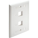 Tripp Lite Dual Outlet RJ45 Universal Keystone Face Plate - Wall Plate - American Tech Depot