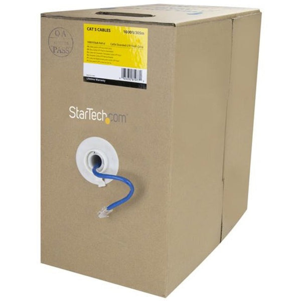 StarTech.com 1000 ft Bulk Roll of Blue Cat5e Stranded UTP Patch Cable - American Tech Depot