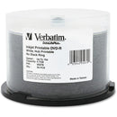 Verbatim DVD-R 4.7GB 16X DataLifePlus White Inkjet Printable, Hub Printable - 50pk Spindle
