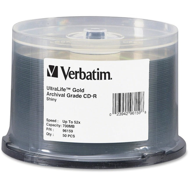 CD-R 700MB 52X UltraLife Gold Archival Grade with Branded Surface and Hard Coat - 50pk Spindle