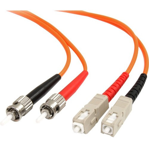 StarTech.com 3m Fiber Optic Cable - Multimode Duplex 62.5-125 - LSZH - ST -SC - OM1 - ST to SC Fiber Patch Cable - American Tech Depot