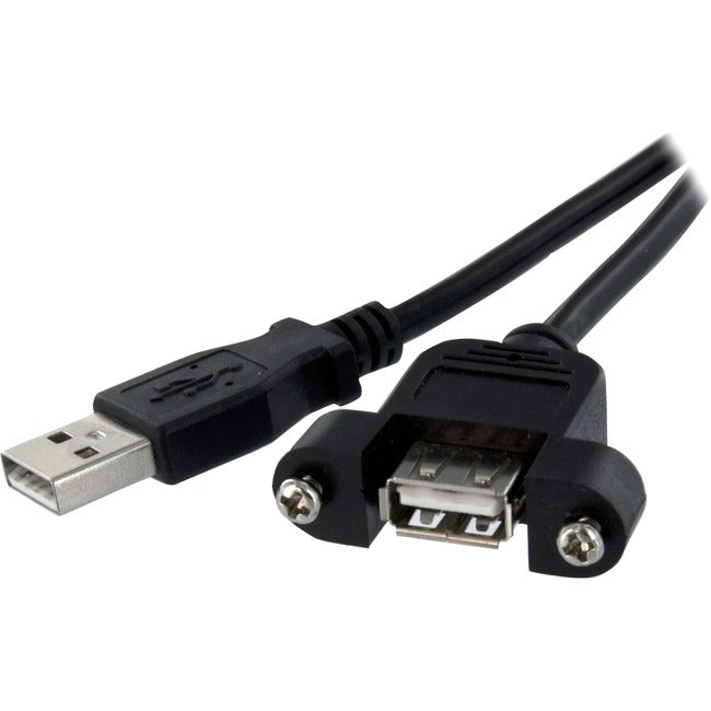 StarTech.com 1 ft Panel Mount USB Cable A to A - F-M - American Tech Depot