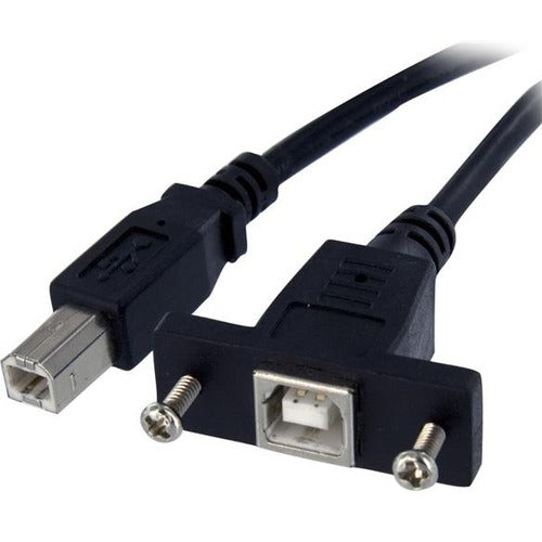 StarTech.com 1 ft Panel Mount USB Cable B to B - F-M - American Tech Depot