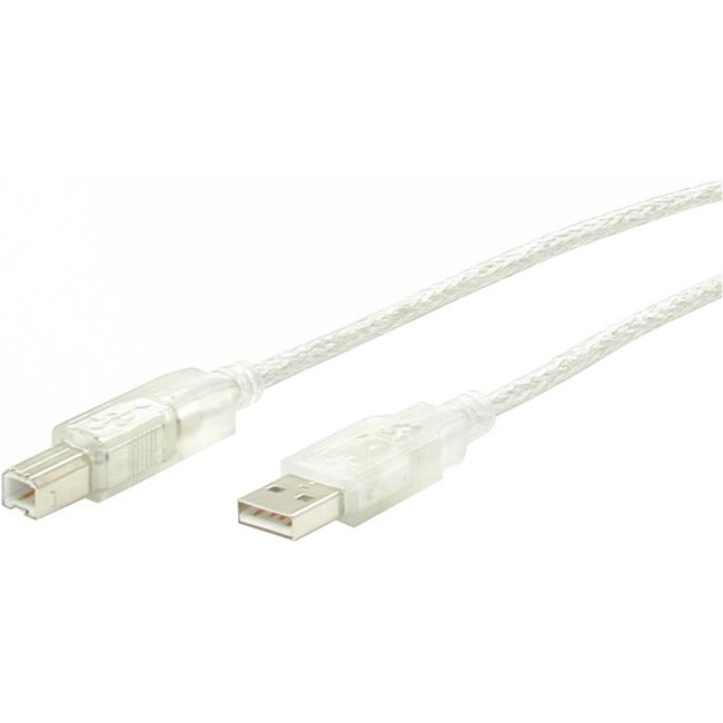 StarTech.com Transparent USB 2.0 cable - 4 pin USB Type A (M) - 4 pin USB Type B (M) - 10 ft - American Tech Depot