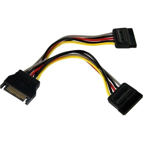 StarTech.com 6in SATA Power Y Splitter Cable Adapter - M-F - American Tech Depot
