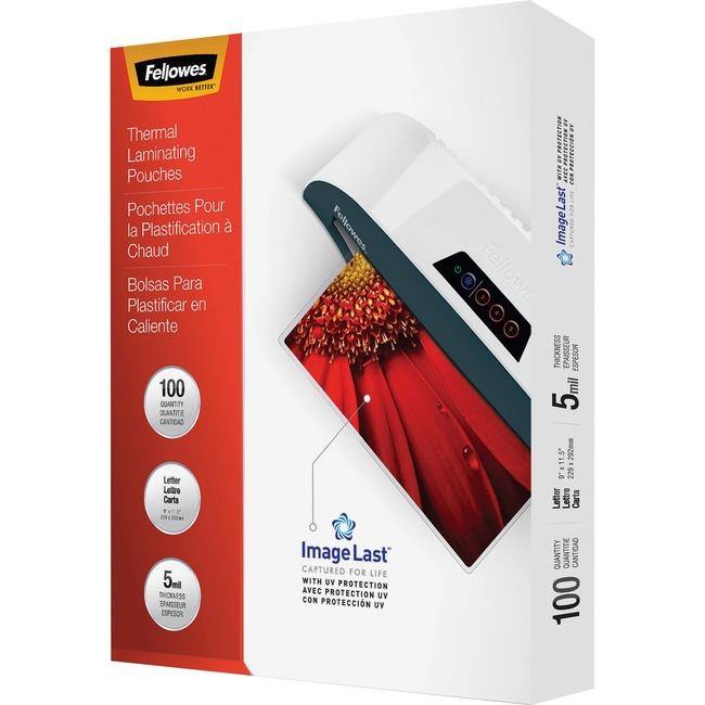 Fellowes Thermal Laminating Pouches - ImageLast™, Jam Free, Letter, 5 mil, 100 pack - American Tech Depot